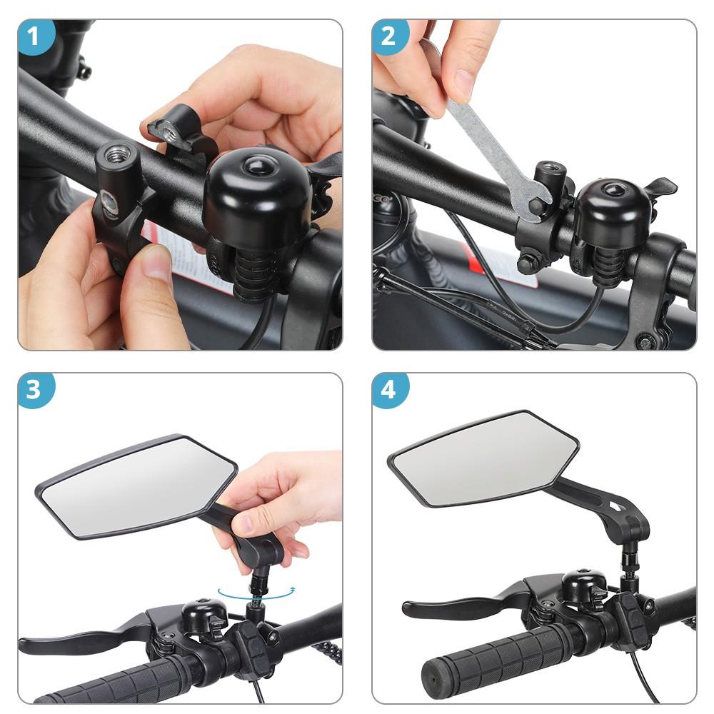 Touroll Bike Handlebar Mirror Can Rotate 360°