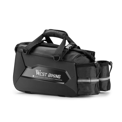25L Hard Shell Rear Rack Bag with 2 Water Bottle Bags