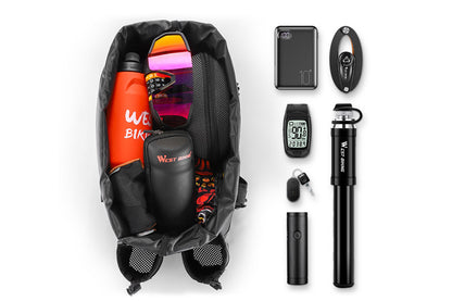 25L Hard Shell Rear Rack Bag with 2 Water Bottle Bags