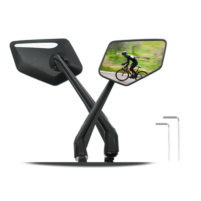 Specchietti retrovisori per bici elettriche regolabili HD extra large con ampia visuale a 360°