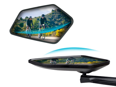 Specchietti retrovisori per bici elettriche regolabili HD extra large con ampia visuale a 360°