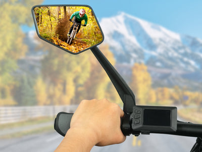 Specchietti retrovisori per bici elettriche regolabili HD extra large con ampia visuale a 360°