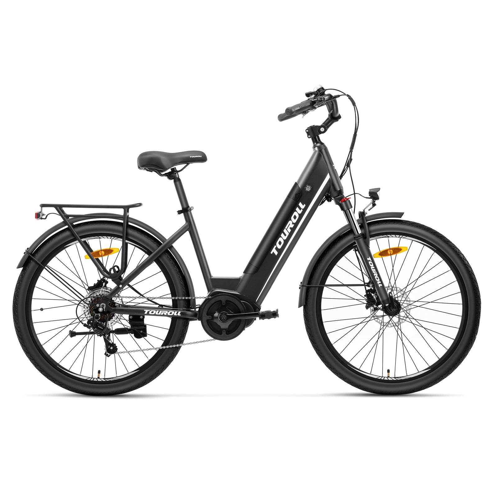 Touroll Bicicleta eléctrica de propulsión intermedia MA1