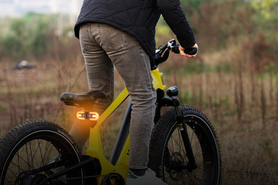 Feu arrière de vélo amovible avec clignotants et télécommande sans fil