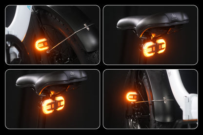 Bike Detachable Tail Light with Turn Signals Wireless Remote Control