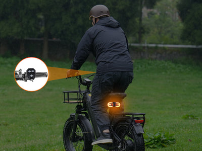 Feu arrière de vélo amovible avec clignotants et télécommande sans fil