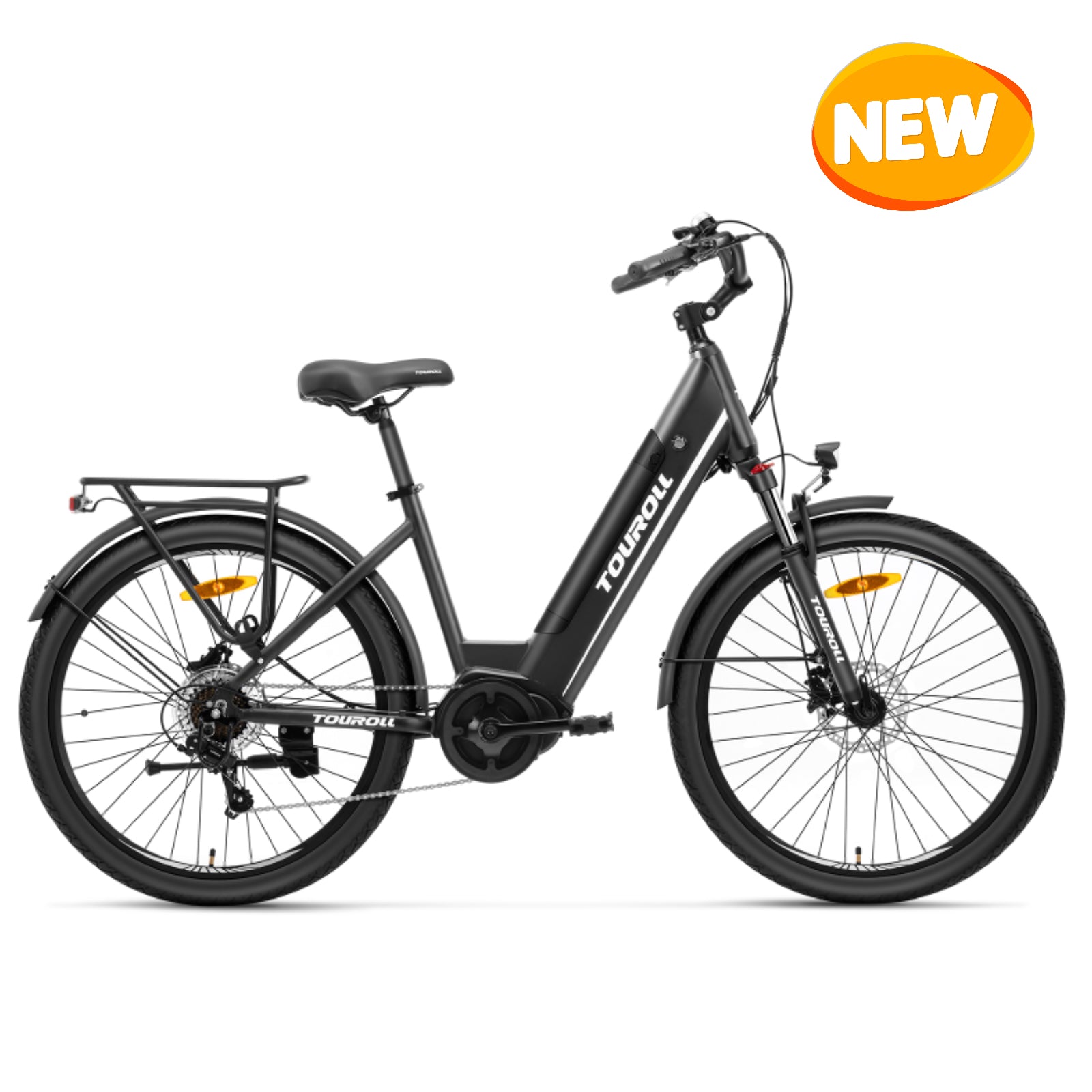 Touroll Bicicleta eléctrica de propulsión intermedia MA1